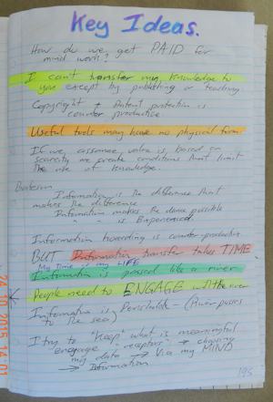 Key Ideas Journal Page journal_page